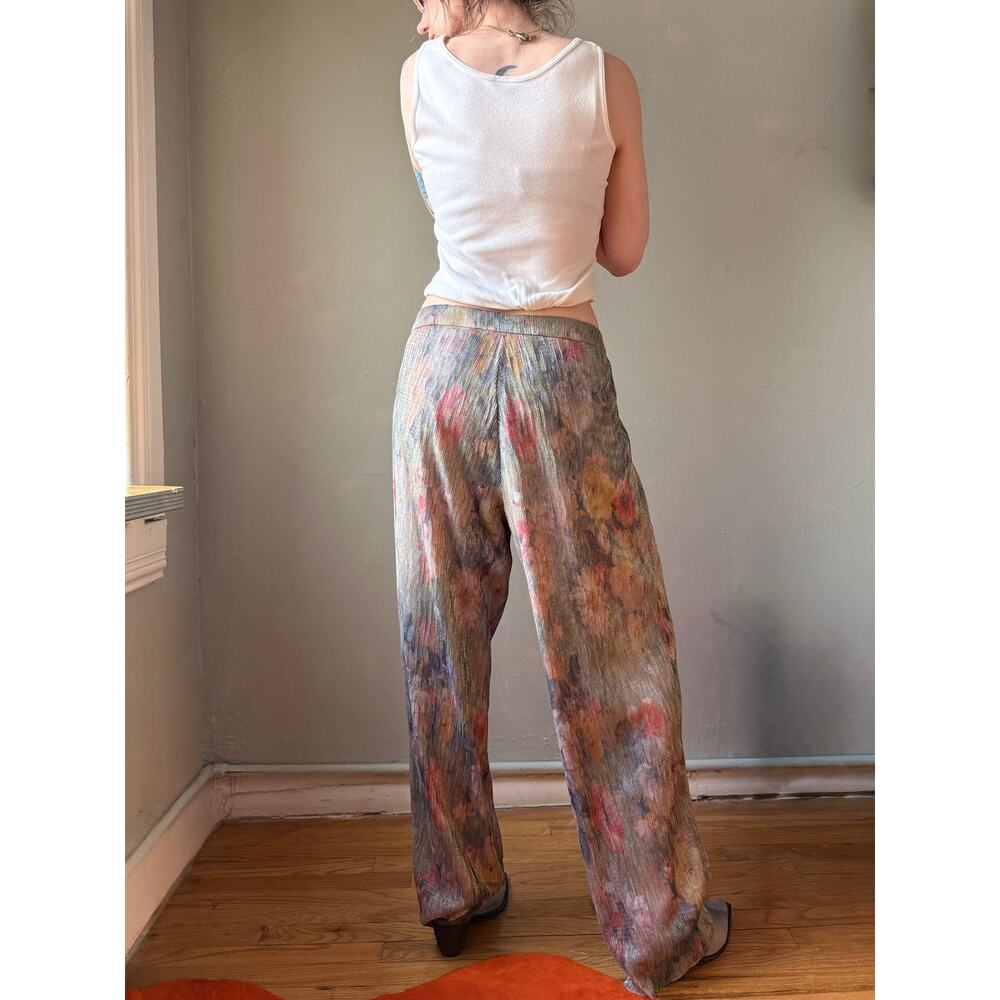 Mia Vesper Vesper Obscura Monet Plissé Pants | Abstract Pleated Wide Leg | L - Picture 5 of 8
